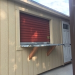 Roll up bar door with stainless steel top